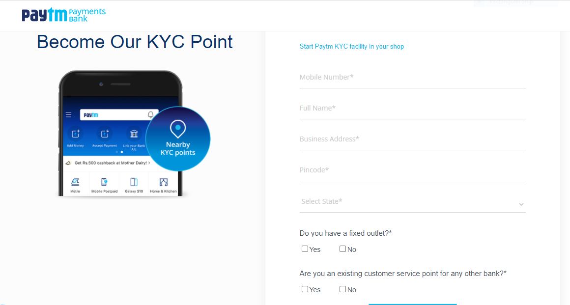 How to Register Become Paytm BC, CSP and KYC Point