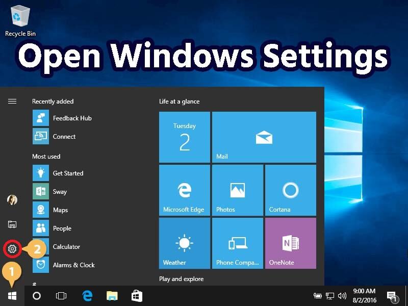 Open Windows Settings